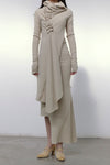 Marc le bihan long net eye skirt 2752 tilleul